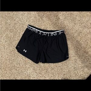 Under Armour shorts.  Like new.  Size medium. Black with black/white band